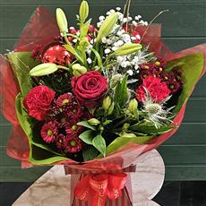 Christmas florist choice Handtied in water